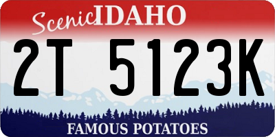 ID license plate 2T5123K
