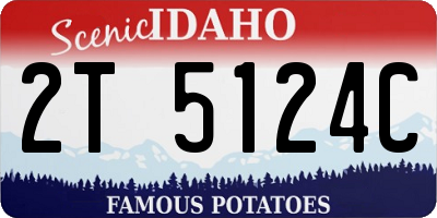 ID license plate 2T5124C