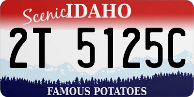 ID license plate 2T5125C