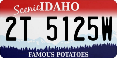 ID license plate 2T5125W