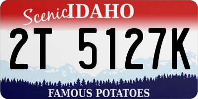 ID license plate 2T5127K