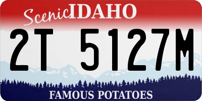 ID license plate 2T5127M
