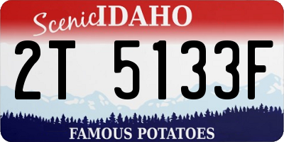 ID license plate 2T5133F