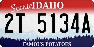 ID license plate 2T5134A
