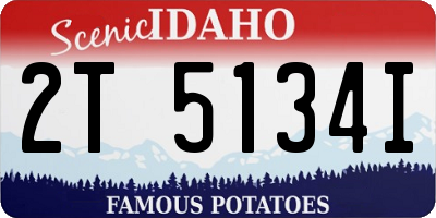 ID license plate 2T5134I