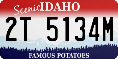 ID license plate 2T5134M