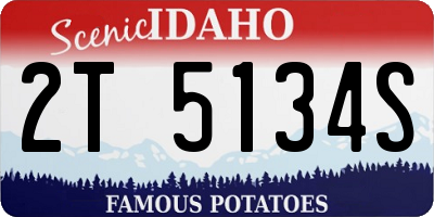 ID license plate 2T5134S