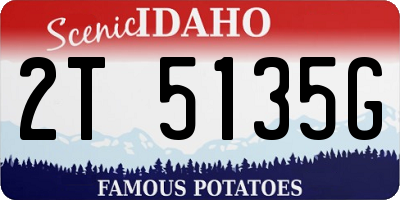 ID license plate 2T5135G