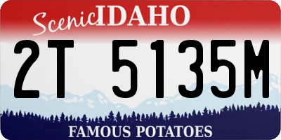 ID license plate 2T5135M