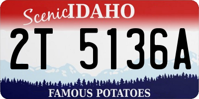 ID license plate 2T5136A