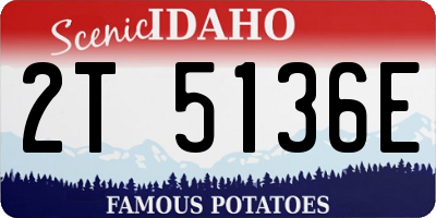 ID license plate 2T5136E
