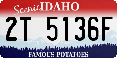 ID license plate 2T5136F