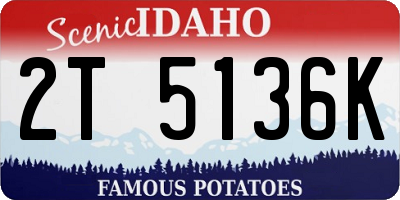 ID license plate 2T5136K