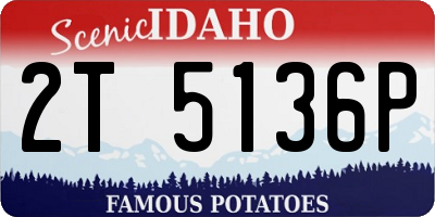 ID license plate 2T5136P