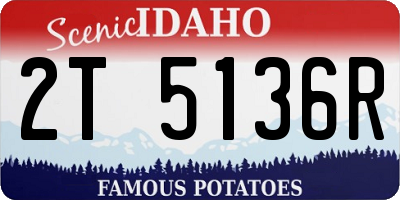 ID license plate 2T5136R