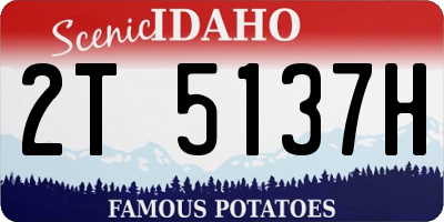 ID license plate 2T5137H