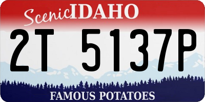 ID license plate 2T5137P