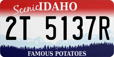 ID license plate 2T5137R