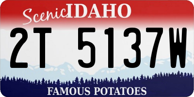 ID license plate 2T5137W