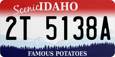 ID license plate 2T5138A