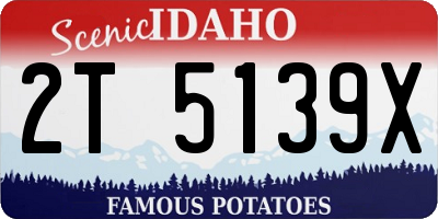 ID license plate 2T5139X