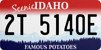 ID license plate 2T5140E