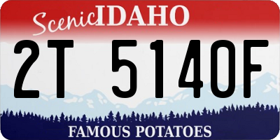 ID license plate 2T5140F