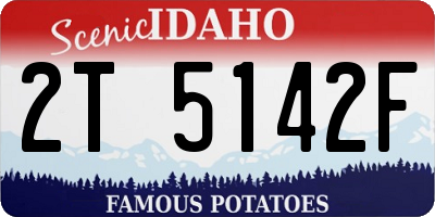 ID license plate 2T5142F