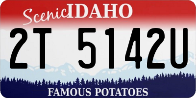 ID license plate 2T5142U