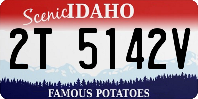 ID license plate 2T5142V