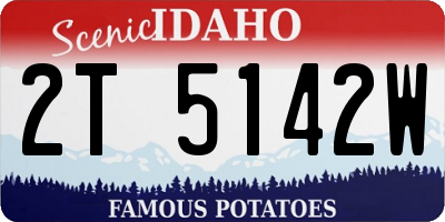 ID license plate 2T5142W