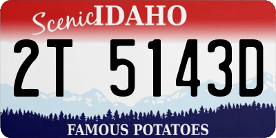 ID license plate 2T5143D