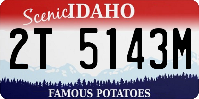 ID license plate 2T5143M