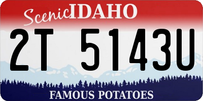 ID license plate 2T5143U