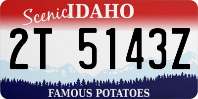 ID license plate 2T5143Z