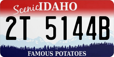 ID license plate 2T5144B