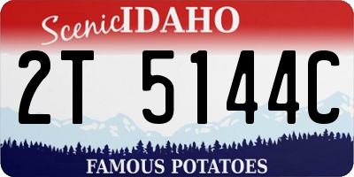 ID license plate 2T5144C
