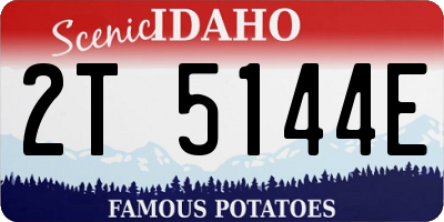ID license plate 2T5144E