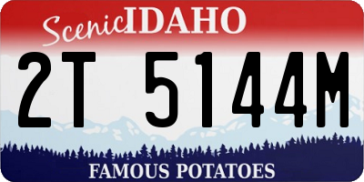 ID license plate 2T5144M