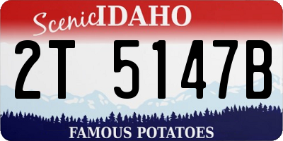 ID license plate 2T5147B