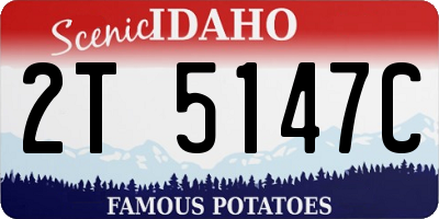 ID license plate 2T5147C