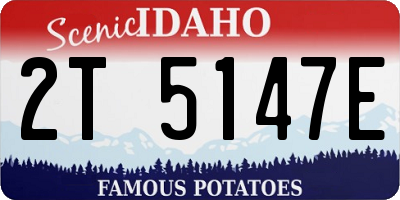 ID license plate 2T5147E