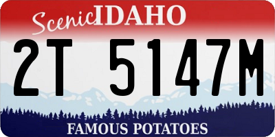 ID license plate 2T5147M