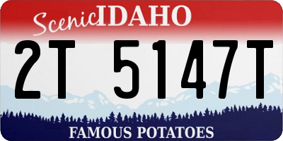 ID license plate 2T5147T
