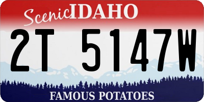 ID license plate 2T5147W