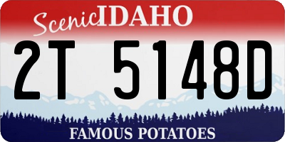 ID license plate 2T5148D
