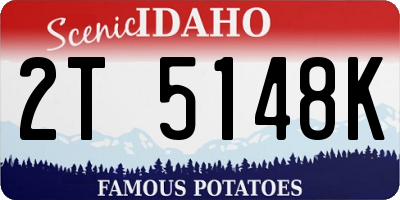 ID license plate 2T5148K