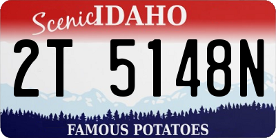 ID license plate 2T5148N