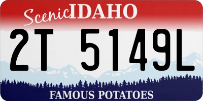 ID license plate 2T5149L