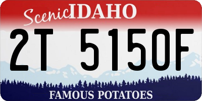 ID license plate 2T5150F